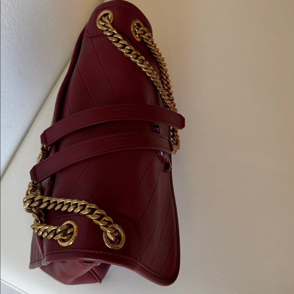 Saint Laurent RARE Burgundy Niki Medium Leather Bag with Gold Tone Hardware - Picture 4 of 17